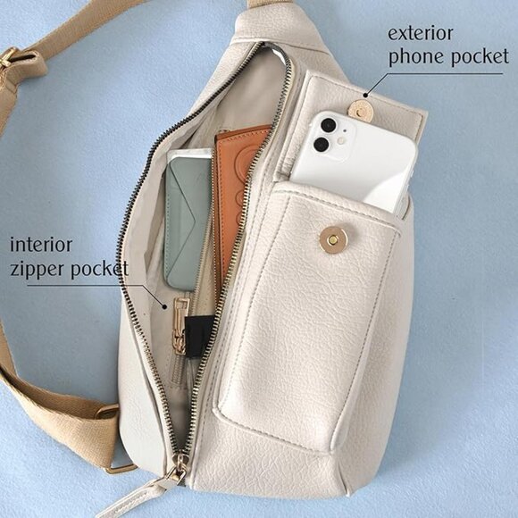 Vegan leather fanny packs crossbody bag